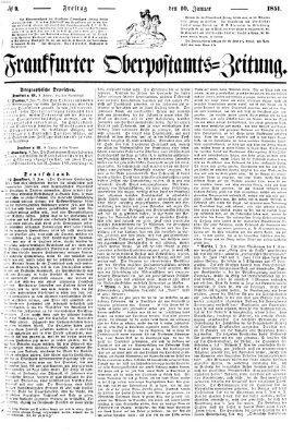 Frankfurter Ober-Post-Amts-Zeitung Freitag 10. Januar 1851