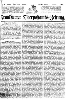 Frankfurter Ober-Post-Amts-Zeitung Samstag 11. Januar 1851