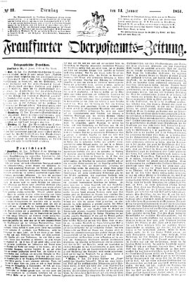 Frankfurter Ober-Post-Amts-Zeitung Dienstag 14. Januar 1851