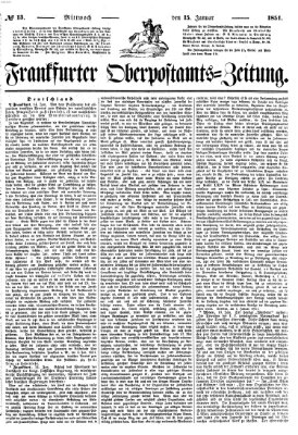 Frankfurter Ober-Post-Amts-Zeitung Mittwoch 15. Januar 1851