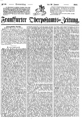 Frankfurter Ober-Post-Amts-Zeitung Donnerstag 16. Januar 1851