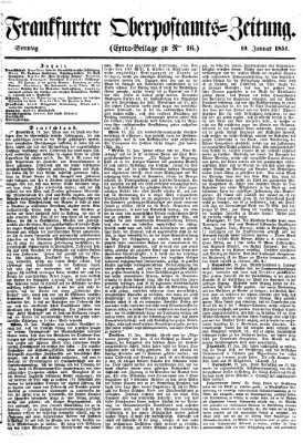 Frankfurter Ober-Post-Amts-Zeitung Sonntag 19. Januar 1851