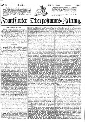 Frankfurter Ober-Post-Amts-Zeitung Dienstag 21. Januar 1851