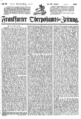 Frankfurter Ober-Post-Amts-Zeitung Donnerstag 23. Januar 1851