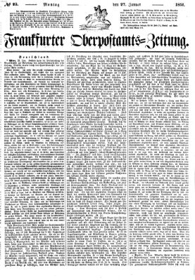 Frankfurter Ober-Post-Amts-Zeitung Montag 27. Januar 1851