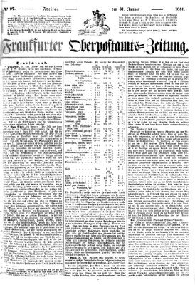 Frankfurter Ober-Post-Amts-Zeitung Freitag 31. Januar 1851