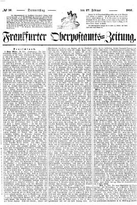 Frankfurter Ober-Post-Amts-Zeitung Donnerstag 27. Februar 1851