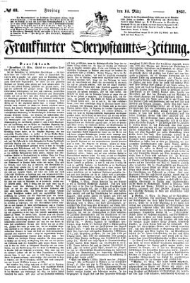 Frankfurter Ober-Post-Amts-Zeitung Freitag 14. März 1851