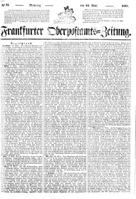 Frankfurter Ober-Post-Amts-Zeitung Montag 24. März 1851