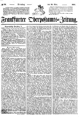 Frankfurter Ober-Post-Amts-Zeitung Dienstag 25. März 1851