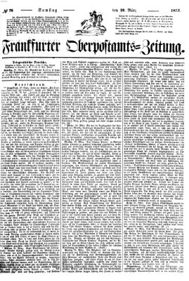 Frankfurter Ober-Post-Amts-Zeitung Samstag 29. März 1851