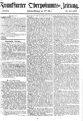 Frankfurter Ober-Post-Amts-Zeitung Sonntag 13. April 1851