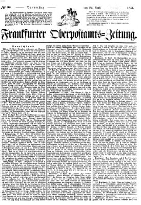 Frankfurter Ober-Post-Amts-Zeitung Donnerstag 24. April 1851