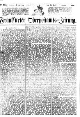 Frankfurter Ober-Post-Amts-Zeitung Samstag 26. April 1851