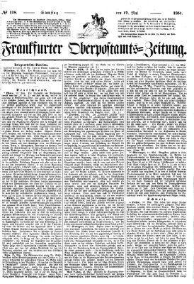 Frankfurter Ober-Post-Amts-Zeitung Samstag 17. Mai 1851