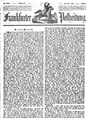 Frankfurter Postzeitung (Frankfurter Ober-Post-Amts-Zeitung) Mittwoch 14. Juli 1852