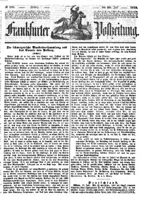 Frankfurter Postzeitung (Frankfurter Ober-Post-Amts-Zeitung) Freitag 23. Juli 1852