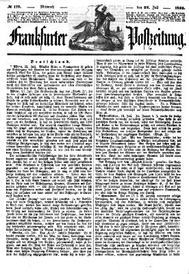 Frankfurter Postzeitung (Frankfurter Ober-Post-Amts-Zeitung) Mittwoch 28. Juli 1852