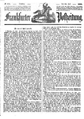 Frankfurter Postzeitung (Frankfurter Ober-Post-Amts-Zeitung) Samstag 31. Juli 1852