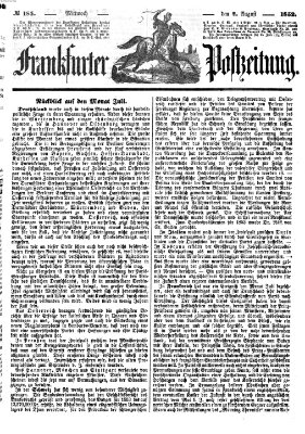 Frankfurter Postzeitung (Frankfurter Ober-Post-Amts-Zeitung) Mittwoch 4. August 1852