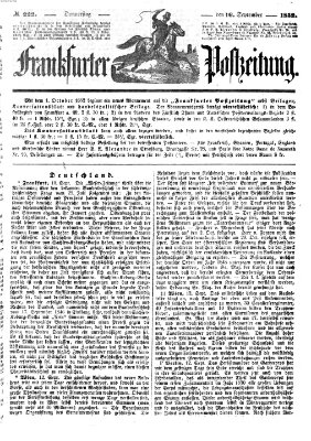 Frankfurter Postzeitung (Frankfurter Ober-Post-Amts-Zeitung) Donnerstag 16. September 1852