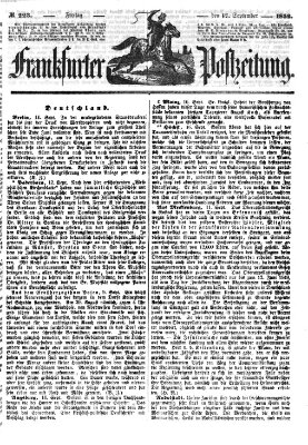 Frankfurter Postzeitung (Frankfurter Ober-Post-Amts-Zeitung) Freitag 17. September 1852