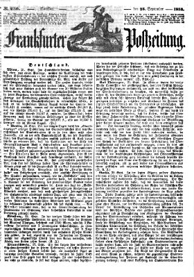 Frankfurter Postzeitung (Frankfurter Ober-Post-Amts-Zeitung) Samstag 25. September 1852