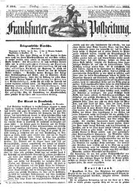 Frankfurter Postzeitung (Frankfurter Ober-Post-Amts-Zeitung) Dienstag 30. November 1852