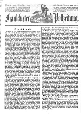 Frankfurter Postzeitung (Frankfurter Ober-Post-Amts-Zeitung) Donnerstag 9. Dezember 1852