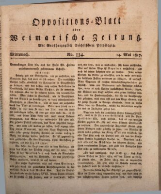 Oppositions-Blatt oder Weimarische Zeitung Mittwoch 14. Mai 1817
