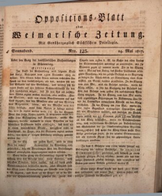 Oppositions-Blatt oder Weimarische Zeitung Samstag 24. Mai 1817