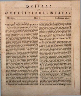 Oppositions-Blatt oder Weimarische Zeitung Montag 6. Januar 1817