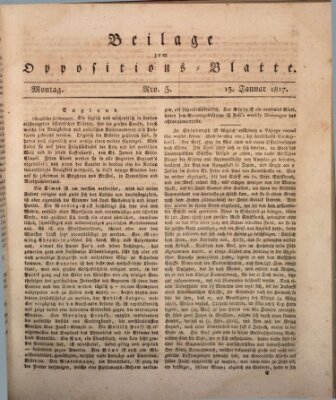 Oppositions-Blatt oder Weimarische Zeitung Montag 13. Januar 1817