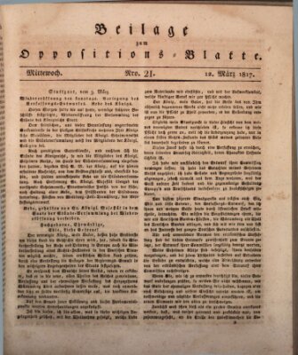 Oppositions-Blatt oder Weimarische Zeitung Mittwoch 12. März 1817