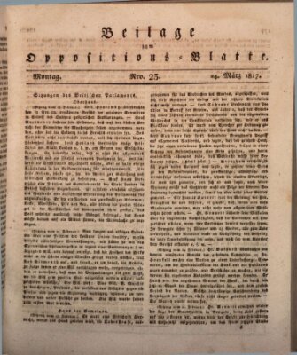 Oppositions-Blatt oder Weimarische Zeitung Montag 24. März 1817