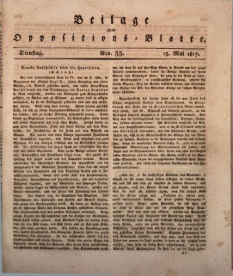 Oppositions-Blatt oder Weimarische Zeitung Dienstag 13. Mai 1817