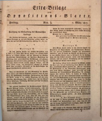 Oppositions-Blatt oder Weimarische Zeitung Freitag 7. März 1817