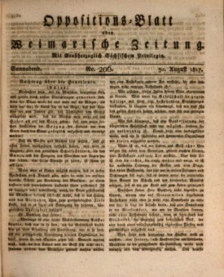 Oppositions-Blatt oder Weimarische Zeitung Samstag 30. August 1817