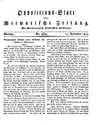 Oppositions-Blatt oder Weimarische Zeitung Montag 10. November 1817