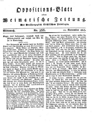 Oppositions-Blatt oder Weimarische Zeitung Mittwoch 12. November 1817