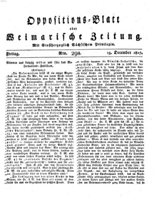 Oppositions-Blatt oder Weimarische Zeitung Freitag 19. Dezember 1817