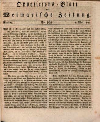 Oppositions-Blatt oder Weimarische Zeitung Freitag 8. Mai 1818