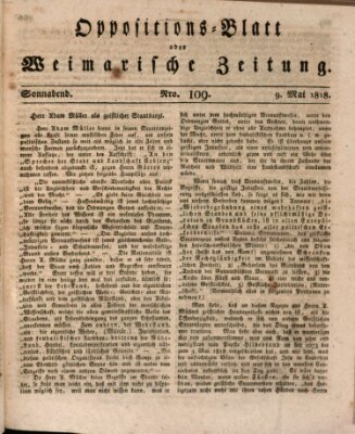 Oppositions-Blatt oder Weimarische Zeitung Samstag 9. Mai 1818