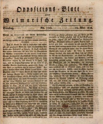 Oppositions-Blatt oder Weimarische Zeitung Dienstag 12. Mai 1818