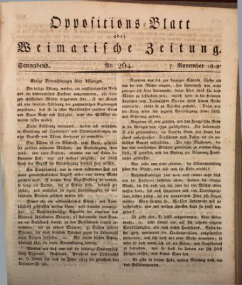 Oppositions-Blatt oder Weimarische Zeitung Samstag 7. November 1818