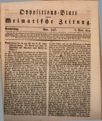 Oppositions-Blatt oder Weimarische Zeitung Donnerstag 6. Mai 1819