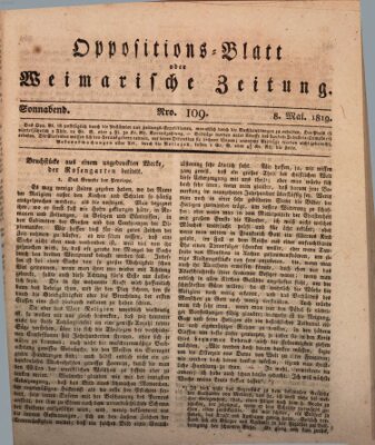 Oppositions-Blatt oder Weimarische Zeitung Samstag 8. Mai 1819