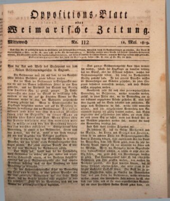 Oppositions-Blatt oder Weimarische Zeitung Mittwoch 12. Mai 1819