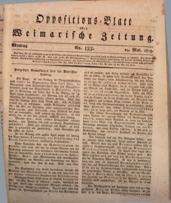 Oppositions-Blatt oder Weimarische Zeitung Montag 24. Mai 1819