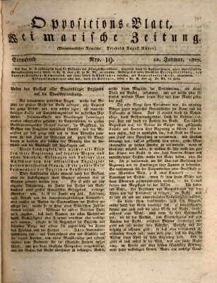 Oppositions-Blatt oder Weimarische Zeitung Samstag 22. Januar 1820